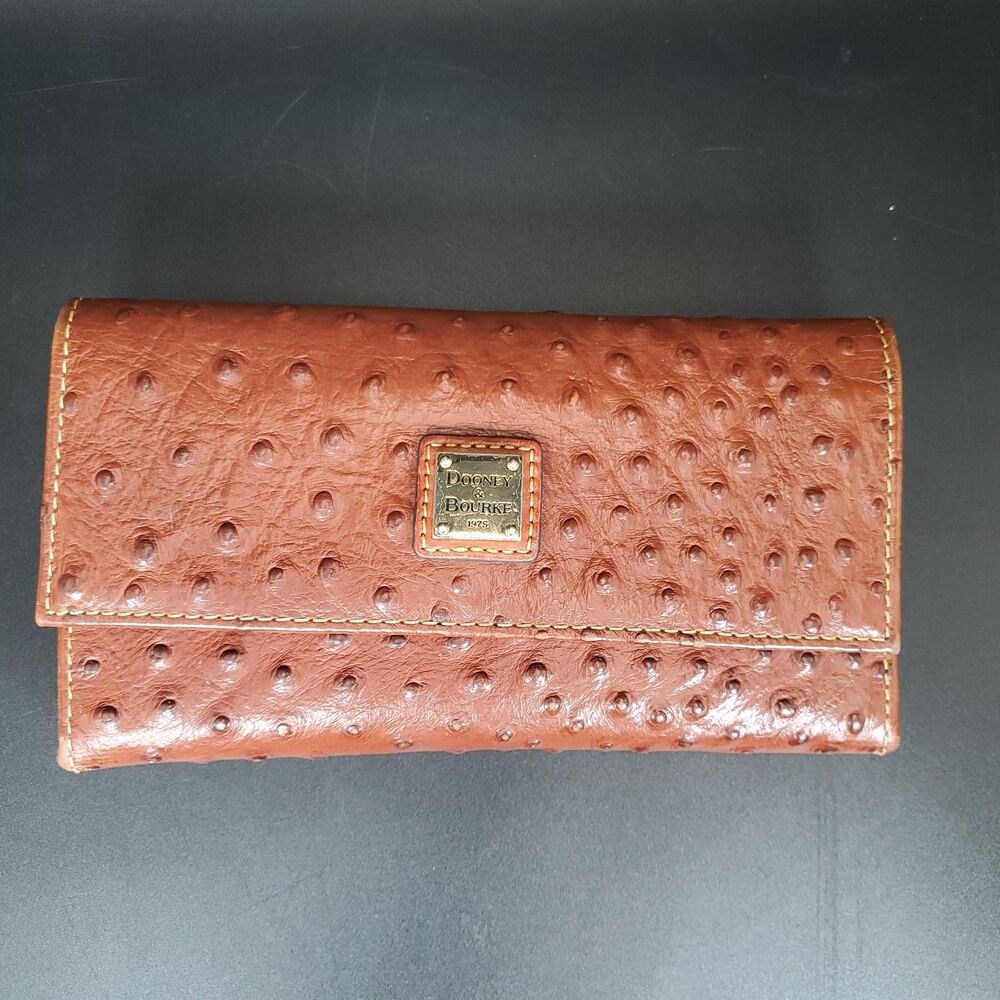 Dooney & Bourke Brown Ostrich-Embossed Women's Wallet